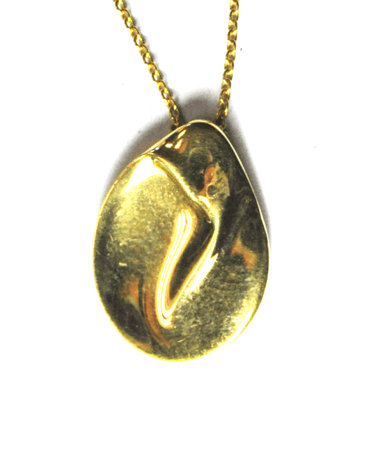 18k Gold Tiffany & Co Elsa Peretti Teardrop Madonna Pendant 20mm 28.5" Necklace