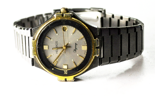 Helbros Regency Quartz Date Wristwatch 35mm Two Tone