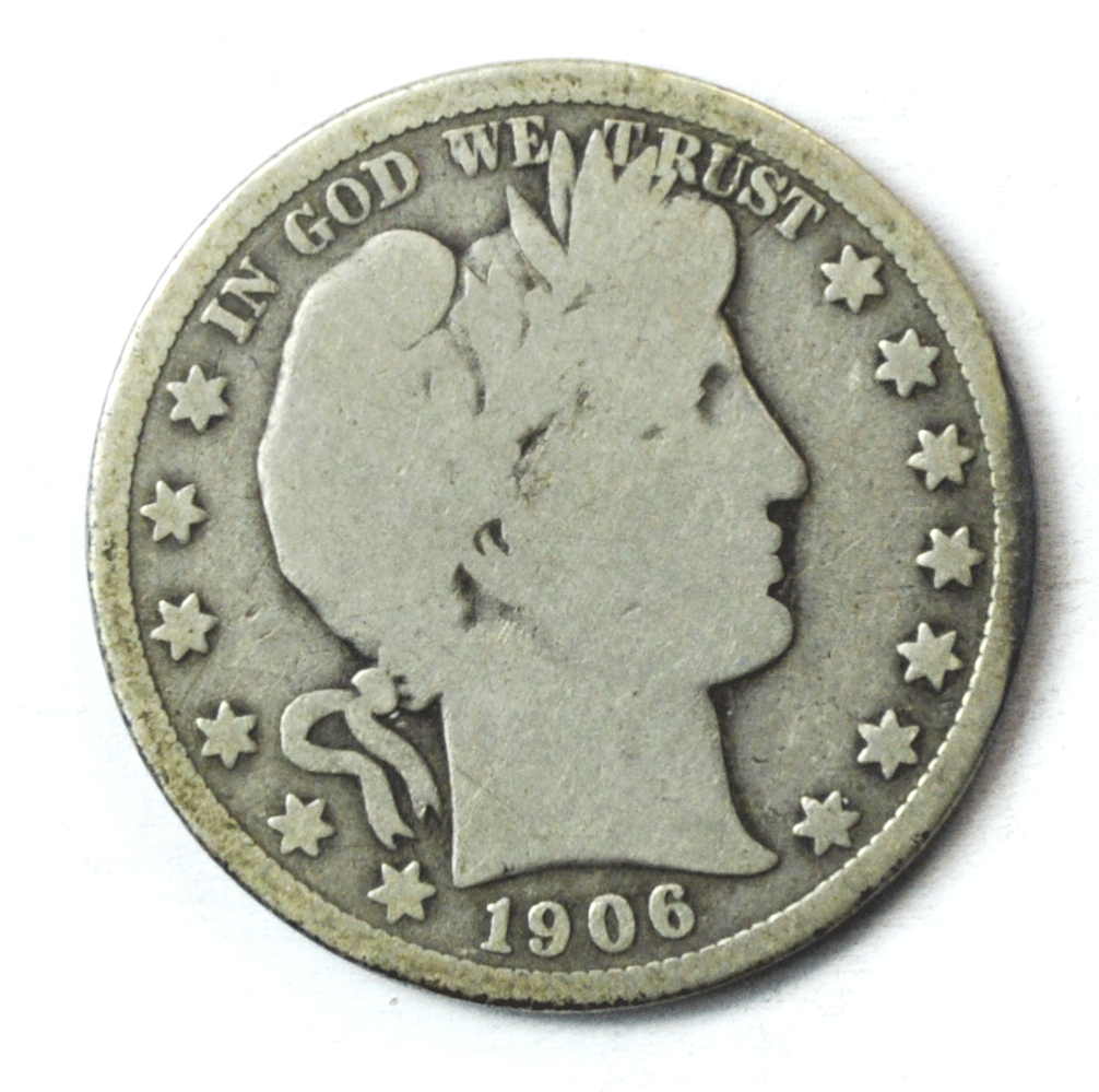 1906 O 50c Barber Silver Half Dollar Fifty Cents US New Orleans