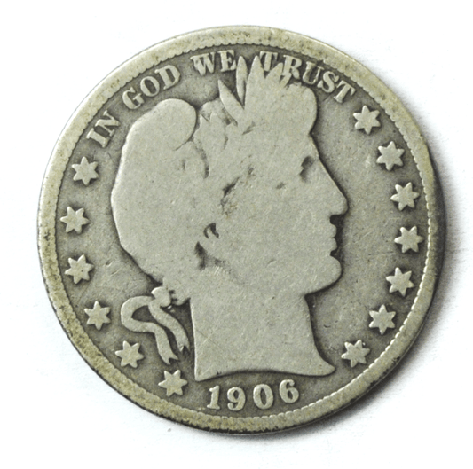 1906 O 50c Barber Silver Half Dollar Fifty Cents US New Orleans