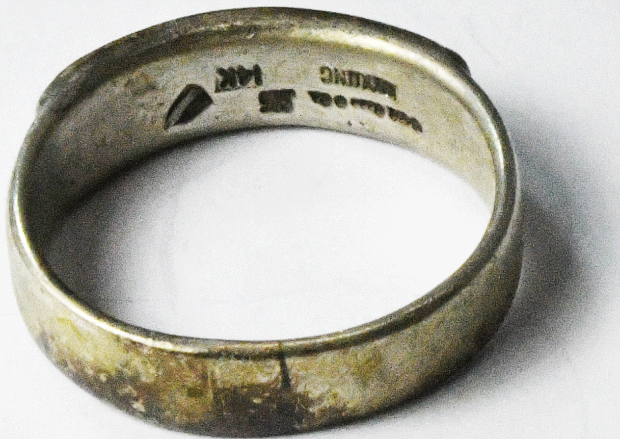 Sterling TC Case Co 14k Two Tone Storyteller Landscape Ring 6mm Size 10-3/4