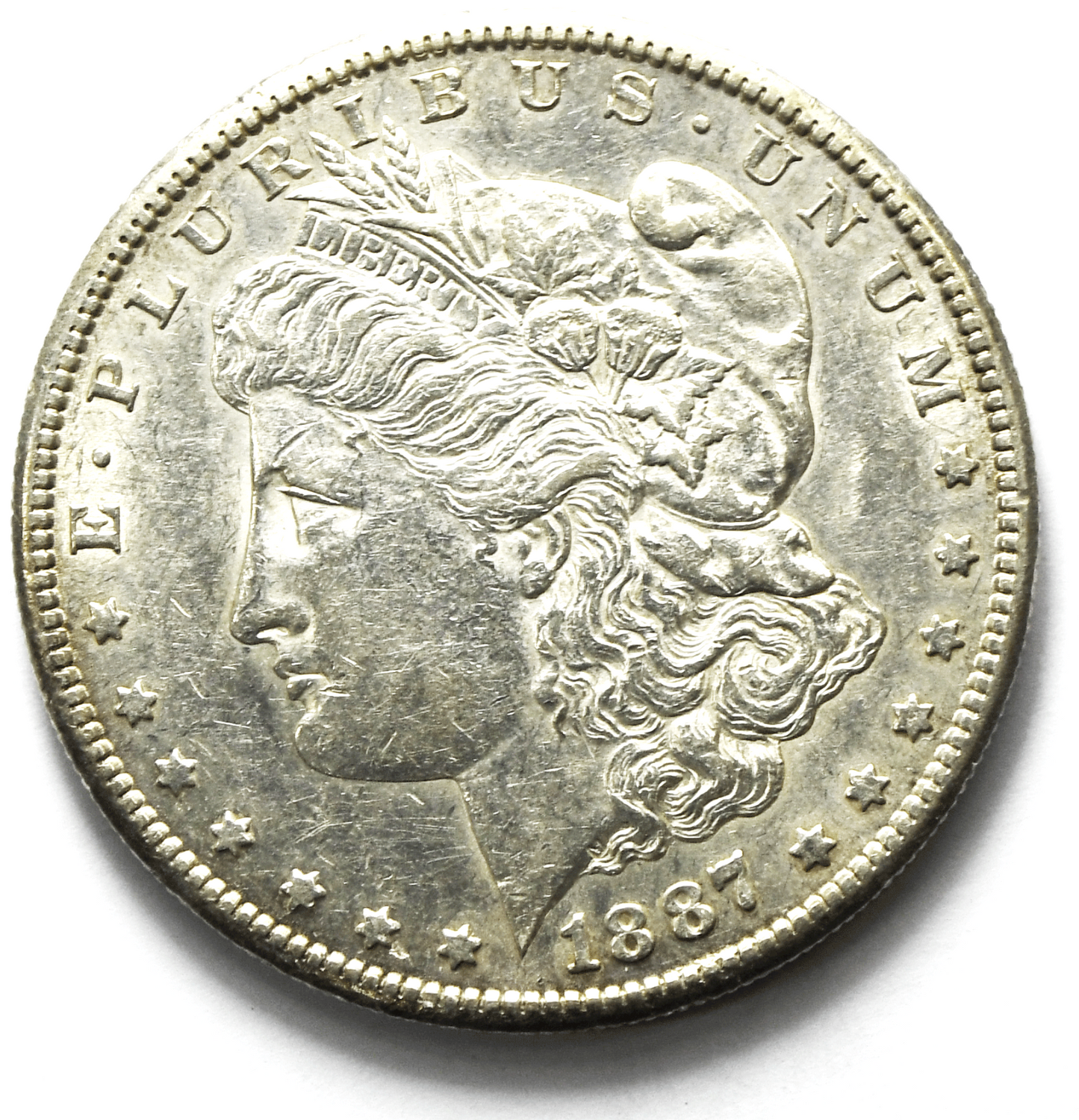 1887 S/S $1 Morgan Silver One Dollar San Francisco AU VAM 2A