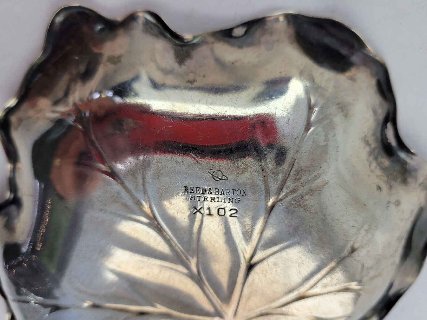 Reed and Barton Model X102 Sterling Maple Leaf Candy Dish 2.6oz.
