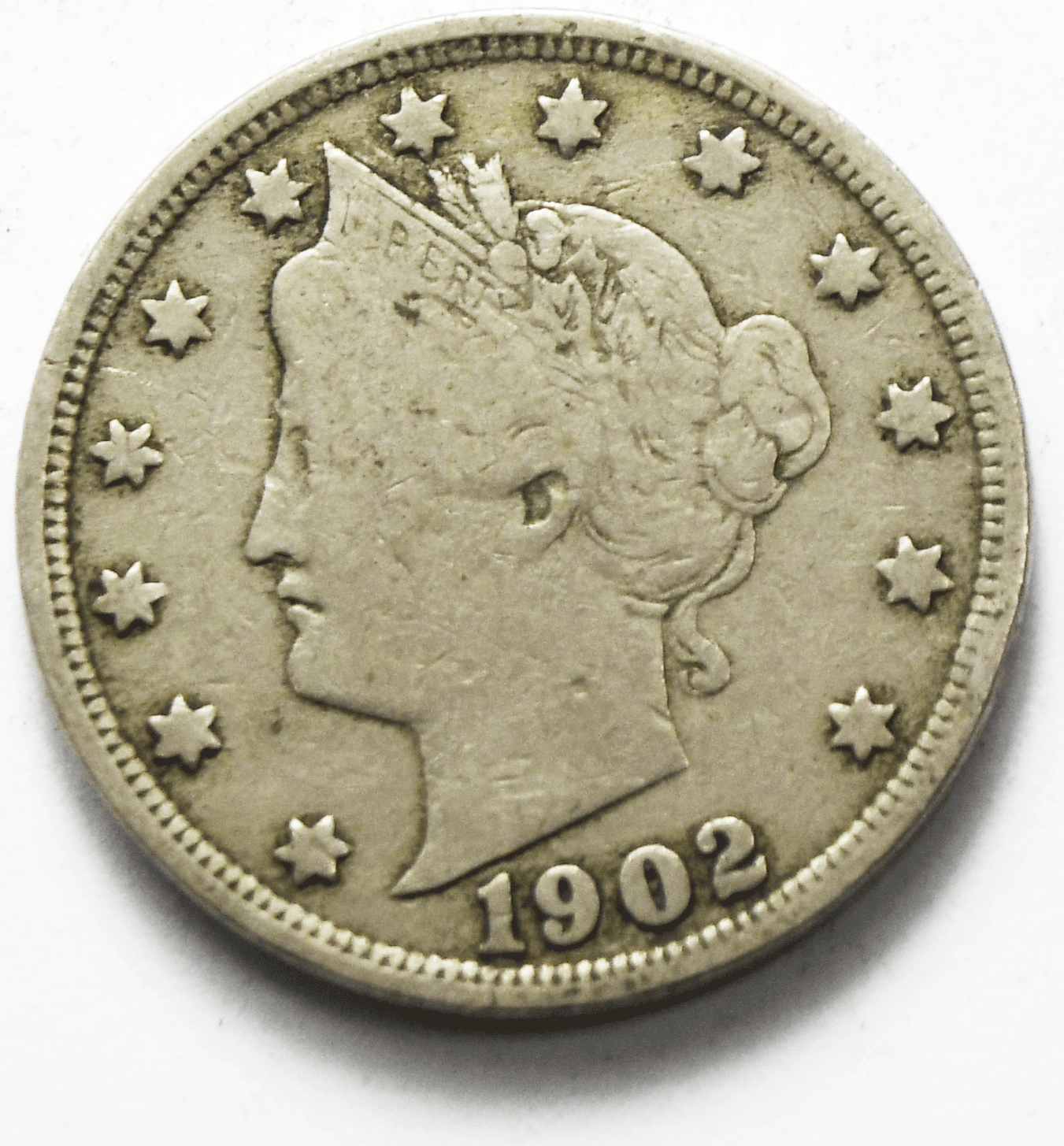 1902 5c V Liberty Nickel Five Cents Rare US Philadelphia