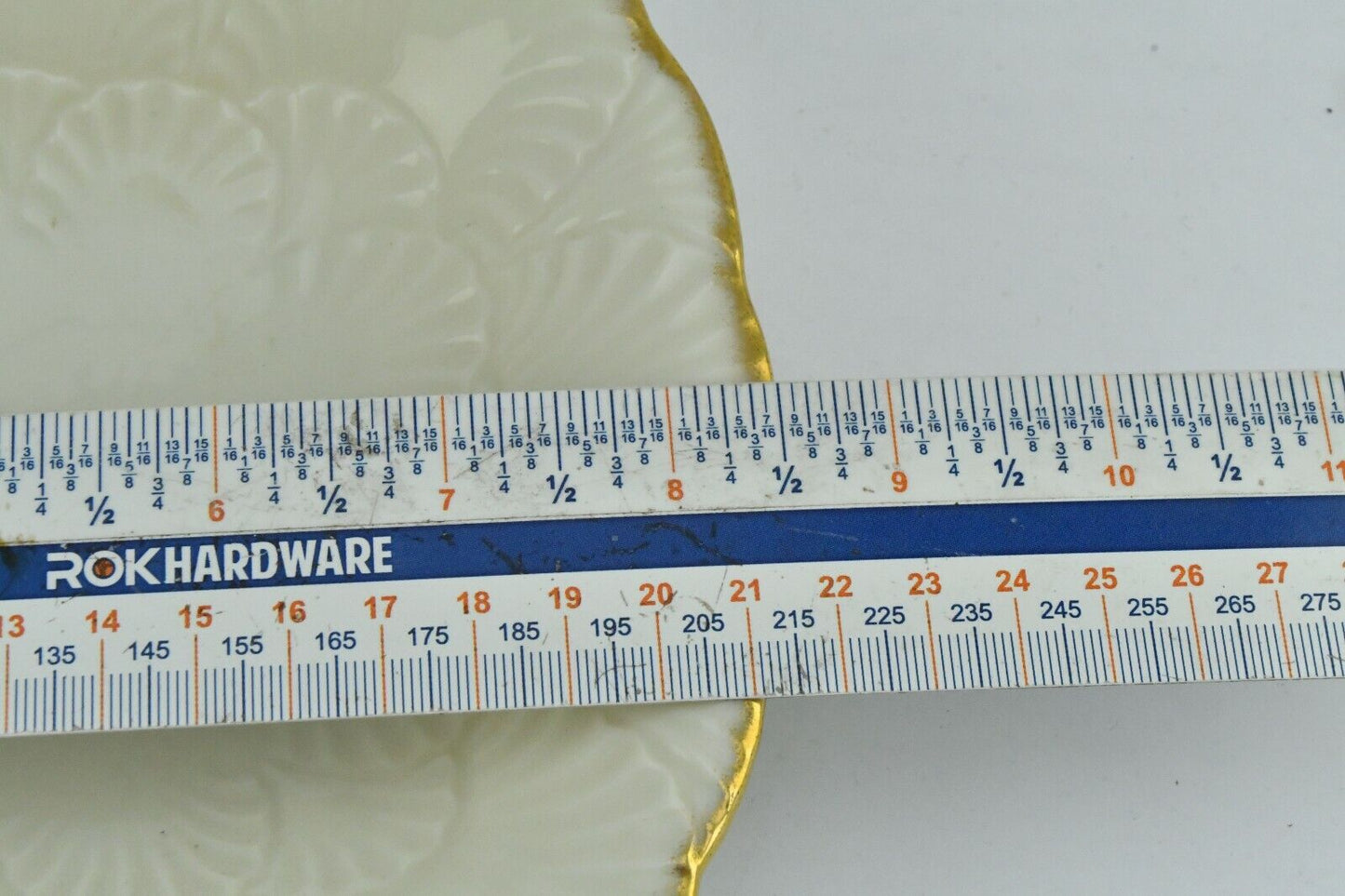 Lenox Gold Trimmed Porcelain Bread Serving Plate 8 1/2' x 6 3/4"