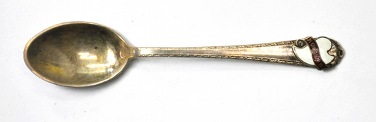 Howay J.H. International Silver Enamel Heart Demitasse Souvenir Spoon 4-1/8"