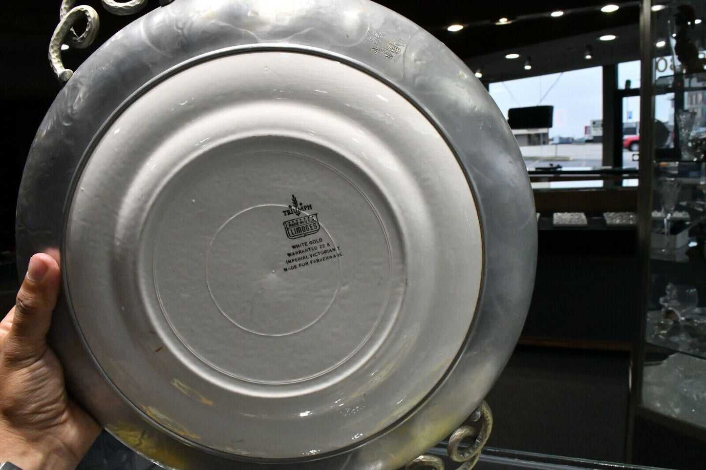 13 1/2" Triumph Limoges Aluminum Porcelain Bowl Farberware Brooklyn New York
