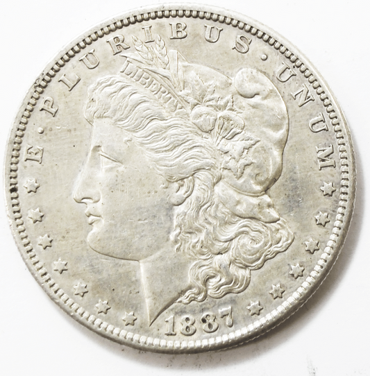 1887 S $1 Morgan Silver One Dollar US Coin San Francisco AU