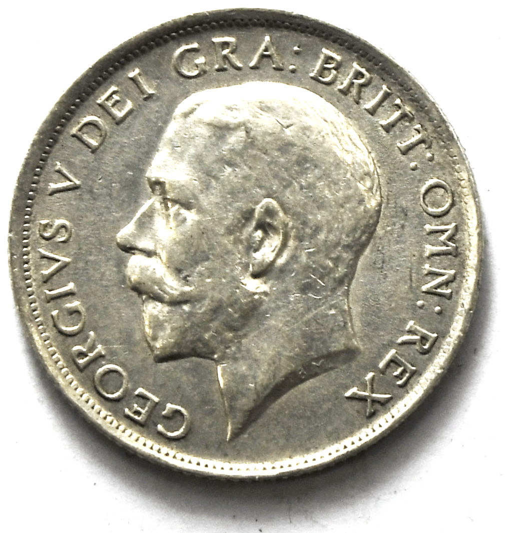 1918 Great Britain Silver One Shilling Coin KM# 816