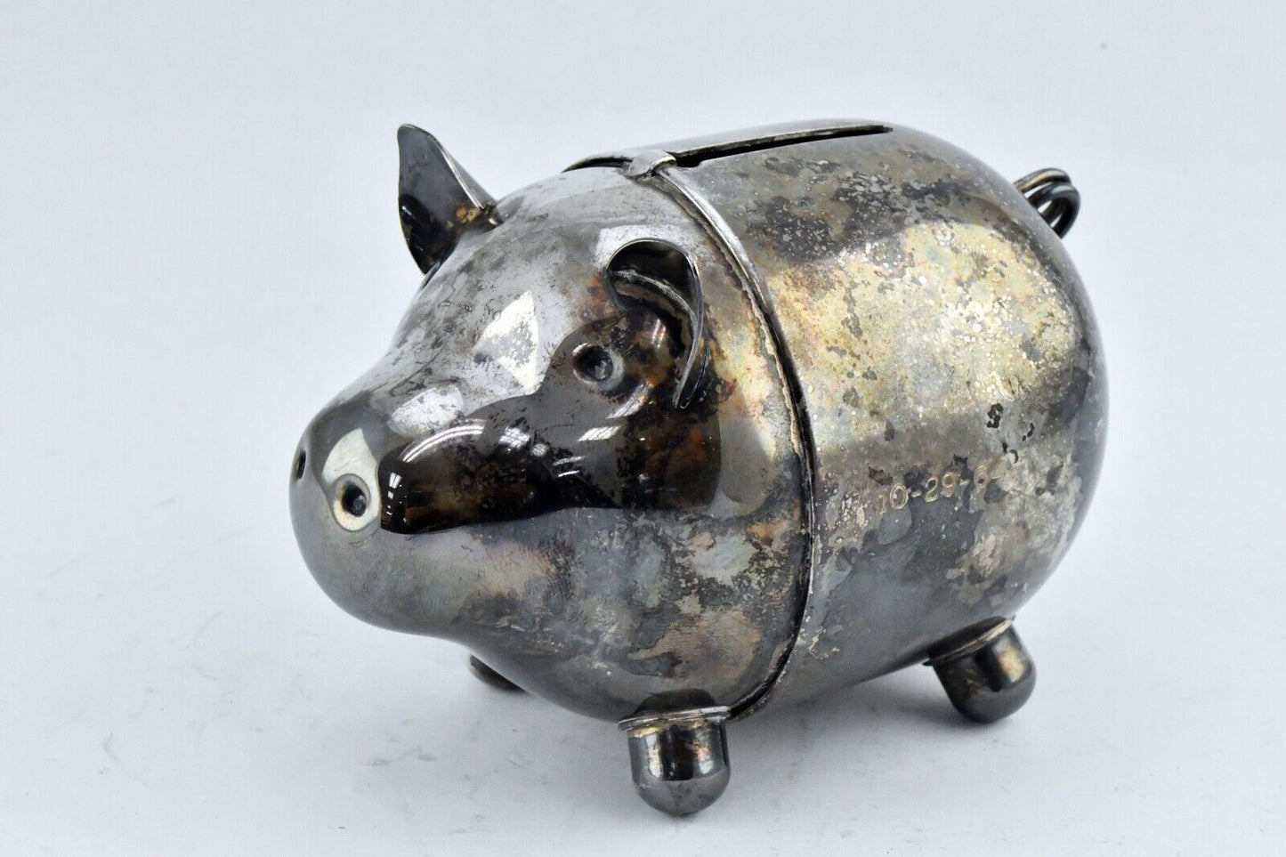 1964 Napier Silver Plate Piggy Bank 4 1/4"