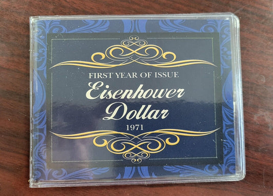 American Coin Treasure First Year Of Issue 1971 Eisenhower Dollar with COA