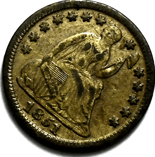 1851  H10c Seated Liberty Silver Half Dime Philadelphia