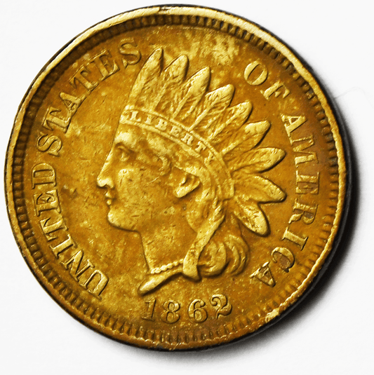 1862  1c Indian Head Penny One Cent US Philadelphia