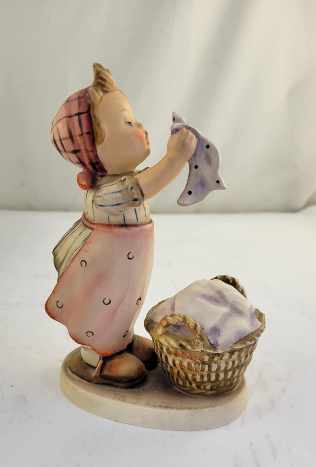 Goebel Hummel Porcelain Girl Laundry “Wash Day” #321 Figurine - TMK 4 Germany