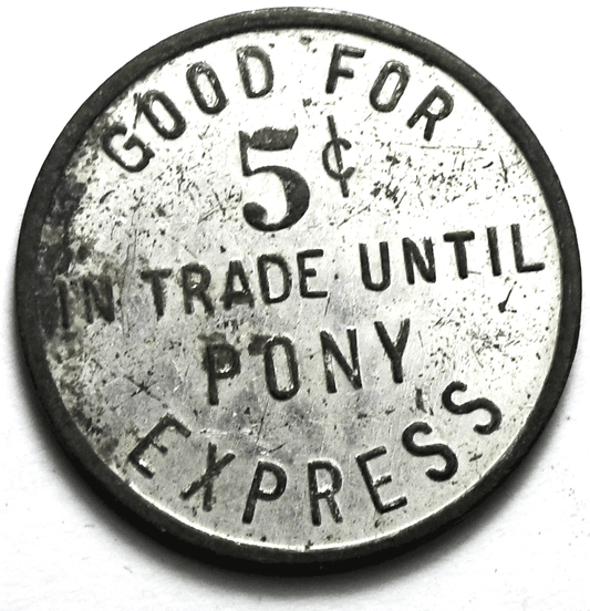 Good For 5c in Trade Until Pony Express 1941 Kansas Centennial 22mm