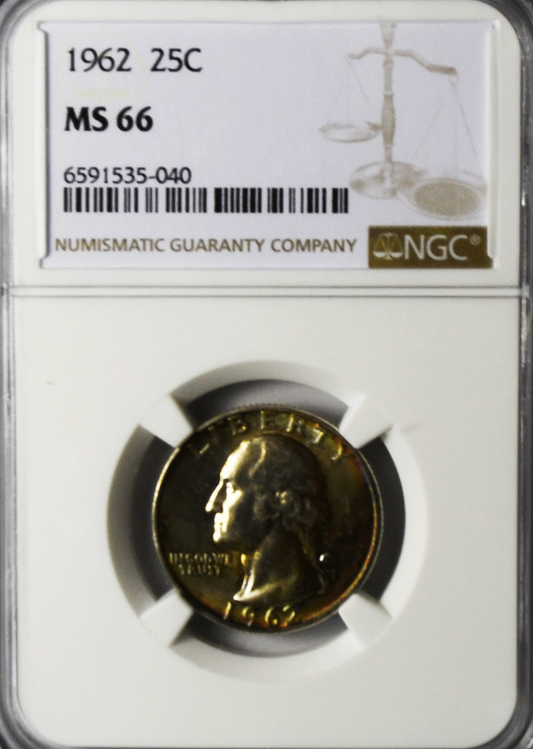 1958 25c Washington Silver Quarter Dollar NGC MS66 Brilliant Uncirculated