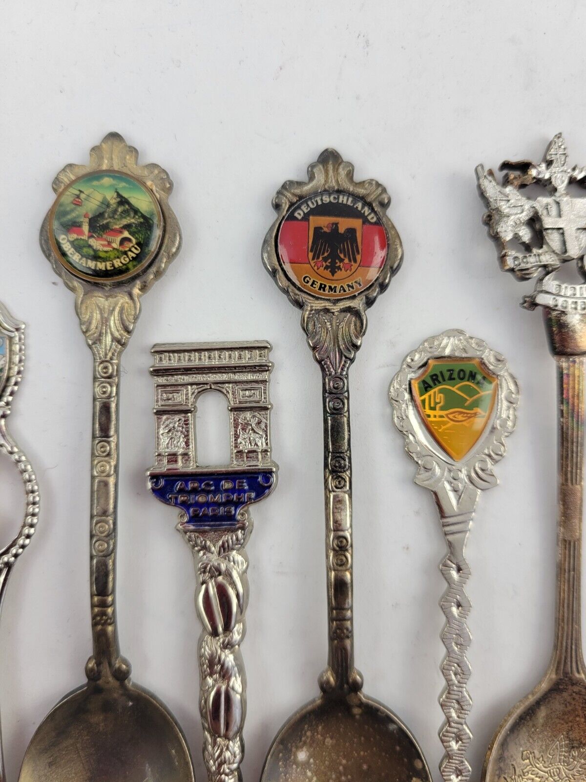 17pc Set of Vintage Souvenir Spoons Germany,  Arizona,  London,  Vegas,  Paris