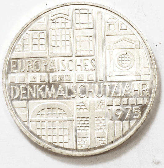 1975 F Germany Federal Republic 5 Mark Silver Proof Coin KM# 142.1