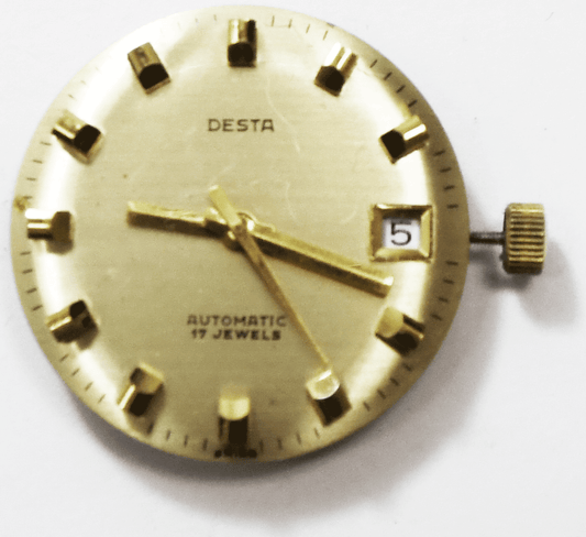 ETA 2782 Desta 17J Automatic Watch Movement Date Stem & Crown