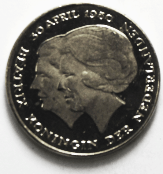 1980 Netherlands 2-1/2 Gulden Proof Coin KM# 201