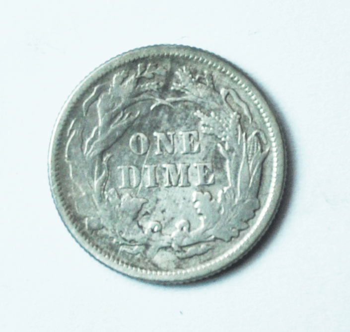 1889 10c Seated Liberty Silver Dime Ten Cents Philadelphia