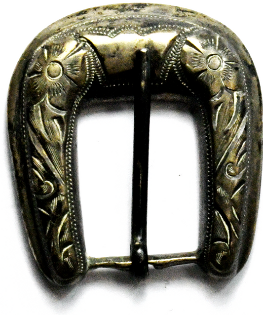 Sterling Silver Plamex Heavy  Belt Buckle 1-3/4" x 1-1/2" 17mm Belt