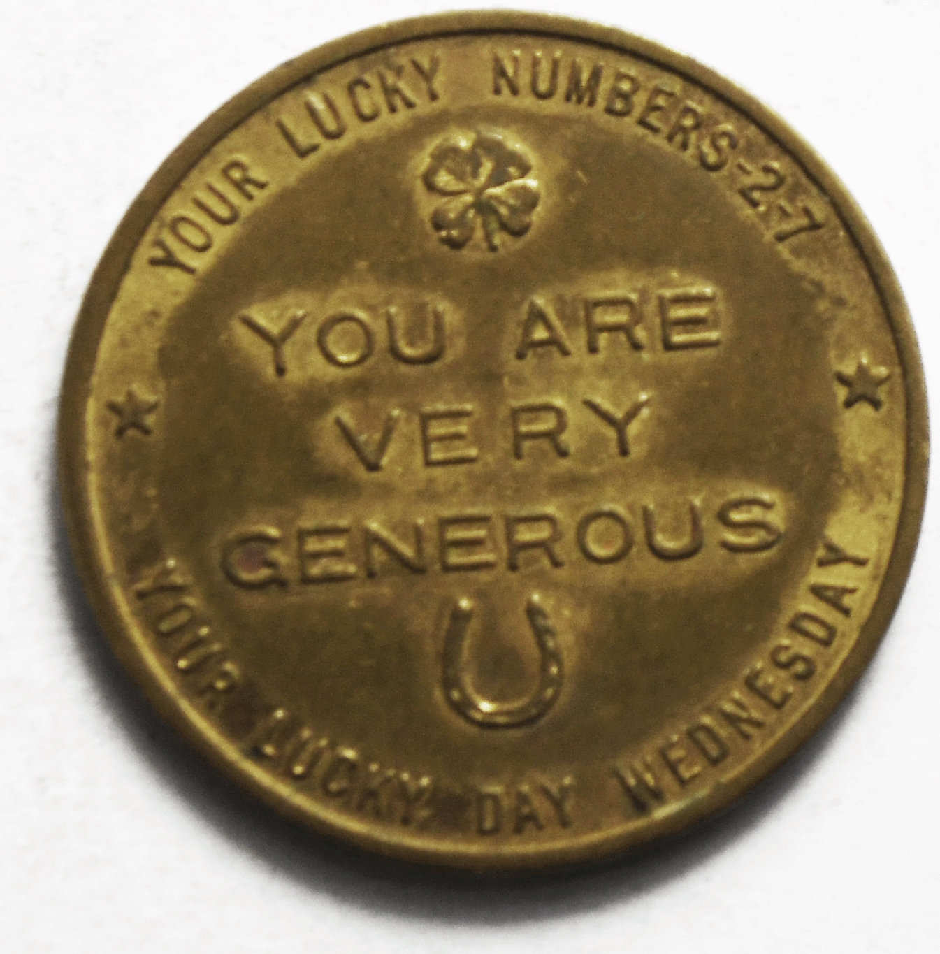 Gemini You Are Very Generous May 22-June 21 Zodiac Horoscope Token Vintage 25mm