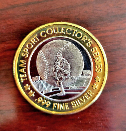 Sam Town Casino Sports Series .999 Fine Silver Gaming Token Baseball Kansas City