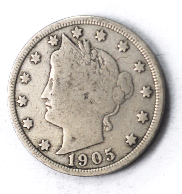 1905 5c V Liberty Nickel Five Cents Rare US Philadelphia