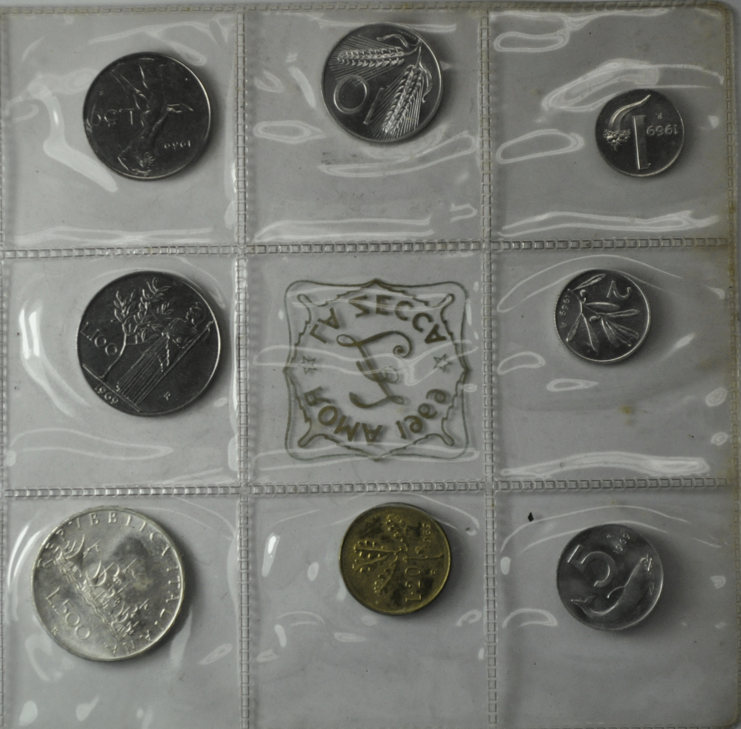 1969 Italy Roma La Zecca Uncirculated 8 Coin Set