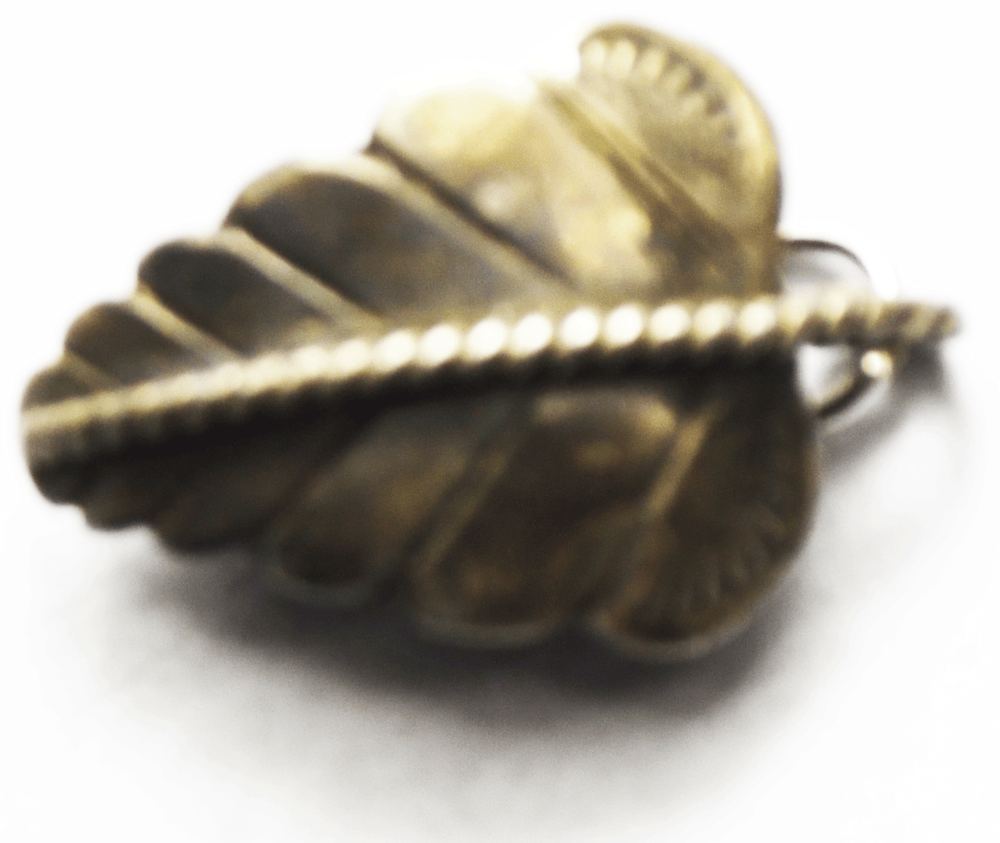 Sterling Silver Blue Sodalite Reversible Leaf Pendant Charm 25mm  x 16mm