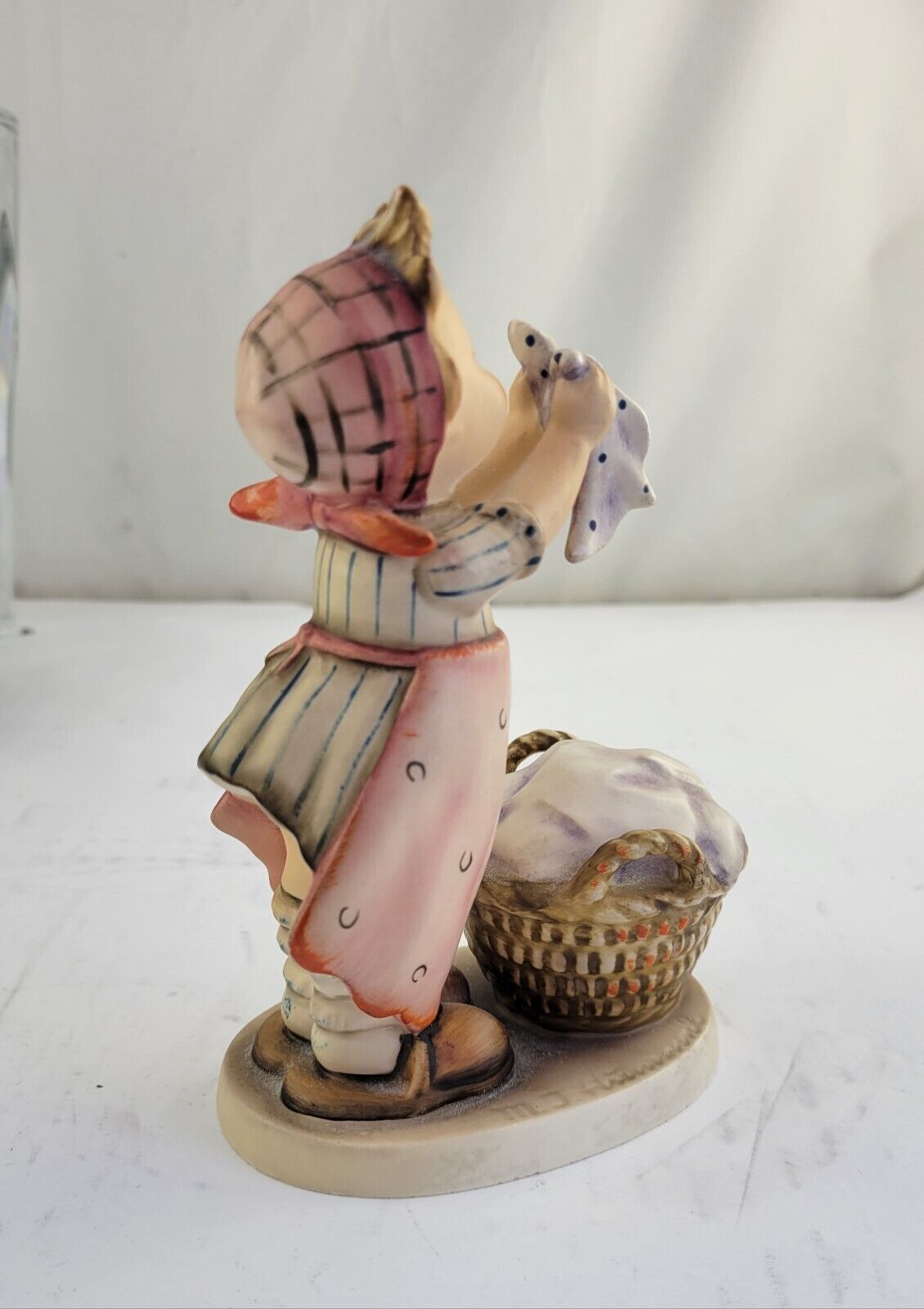 Goebel Hummel Porcelain Girl Laundry “Wash Day” #321 Figurine - TMK 4 Germany