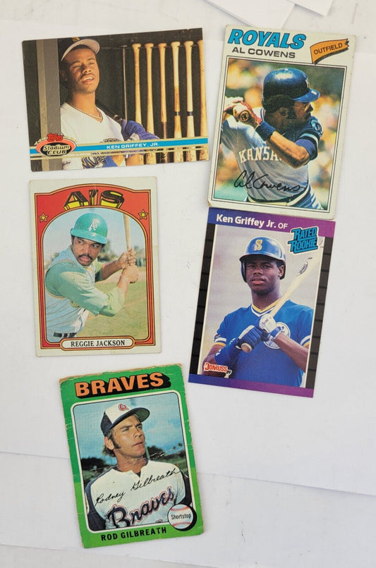 Topps Leaf Baseball Cards Lot Griffy Jr, Reggie Jackson,  Gilbreath, Cowens  MLB