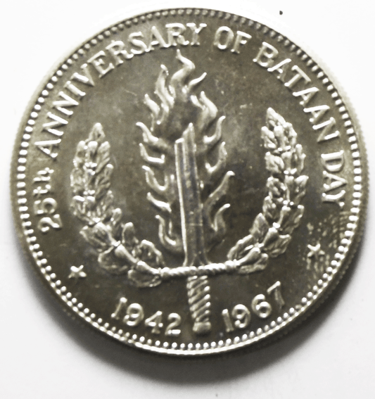 1967 Philippines One Peso Silver Coin Proof Like Low Mintage KM# 195