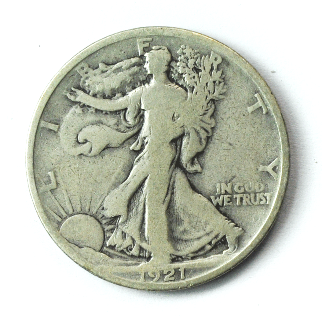 1921 50c Walking Liberty Silver Half Dollar Fifty Cents Philadelphia