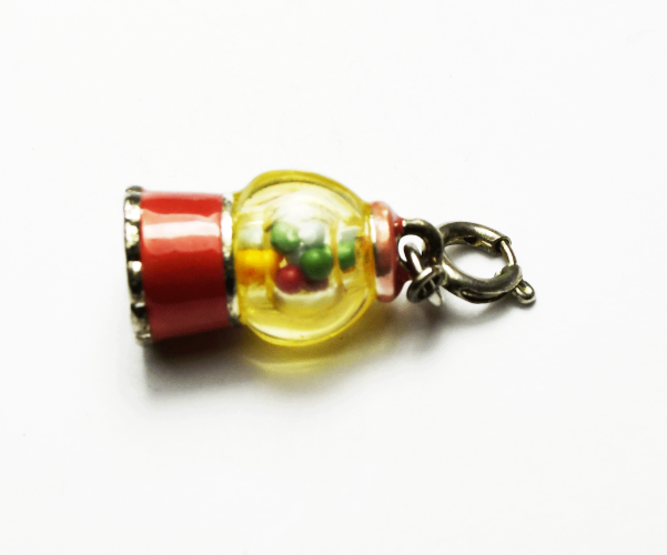 Silver Plated Gumball Machine Charm 21mm x 12mm