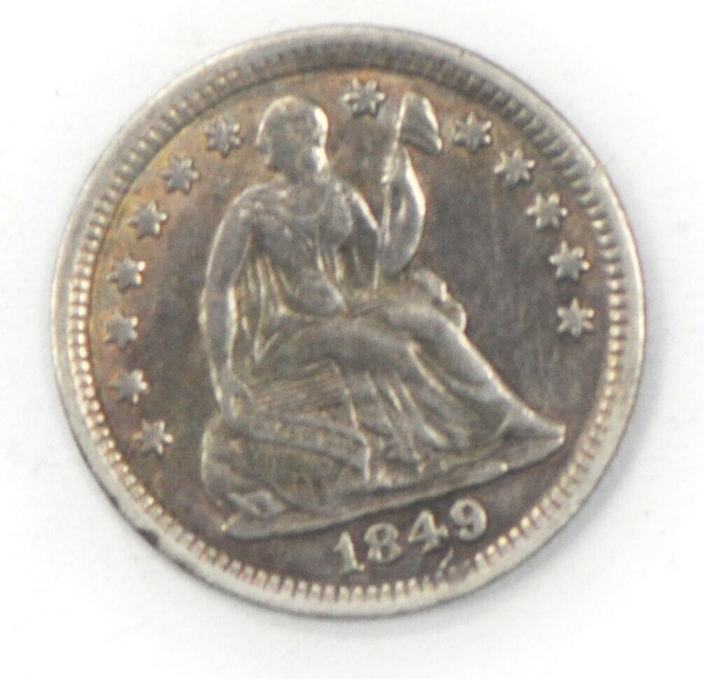 1849 H10c Seated Liberty Silver Half Dime Philadelphia
