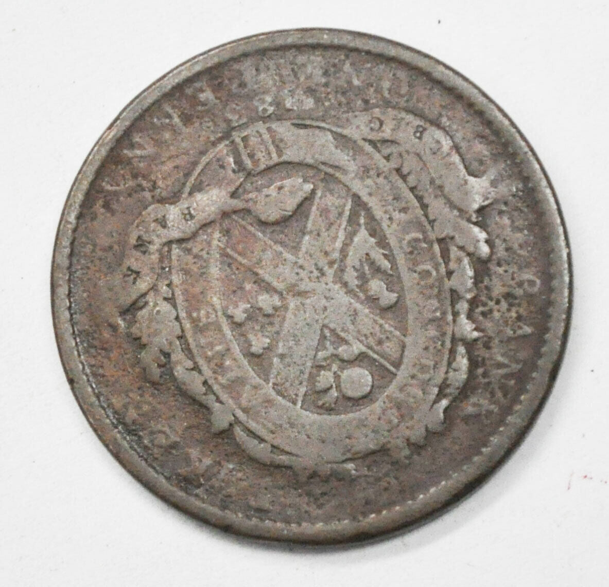 1837 Canada 2 Sous Quebec One Penny Token