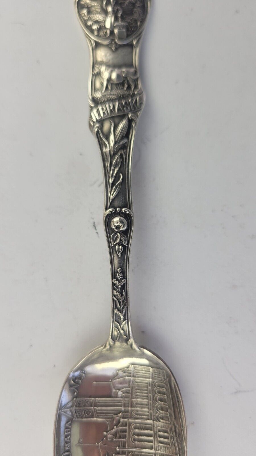 Post Office Omaha Nebraska 5 1/2" Souvenir Spoon Sterling. 63oz. by Watson