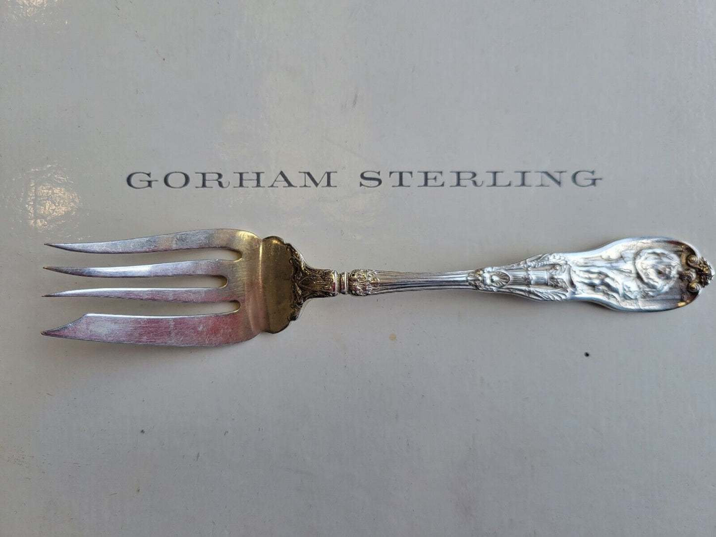 Mythologique by Gorham Sterling Fish Fork / Salad Fork Beaded Back 6"
