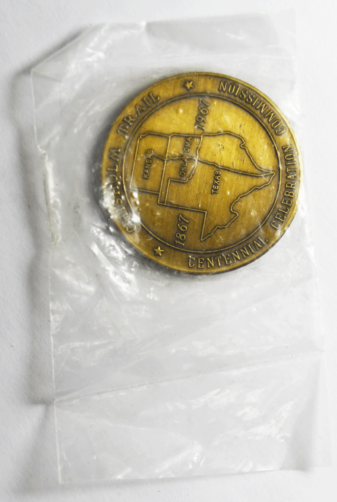 1967 Centennial of the Beginner Great Cattle Chisholm Trail Medal 40mm