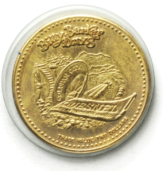 1983`$2 Canada Trade Dollar Billy Barker Days 38mm BC