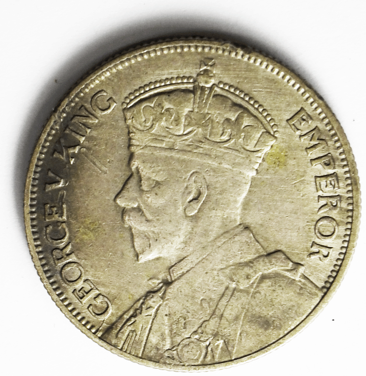 1934 New Zealand One Florin Silver Coin  KM# 4