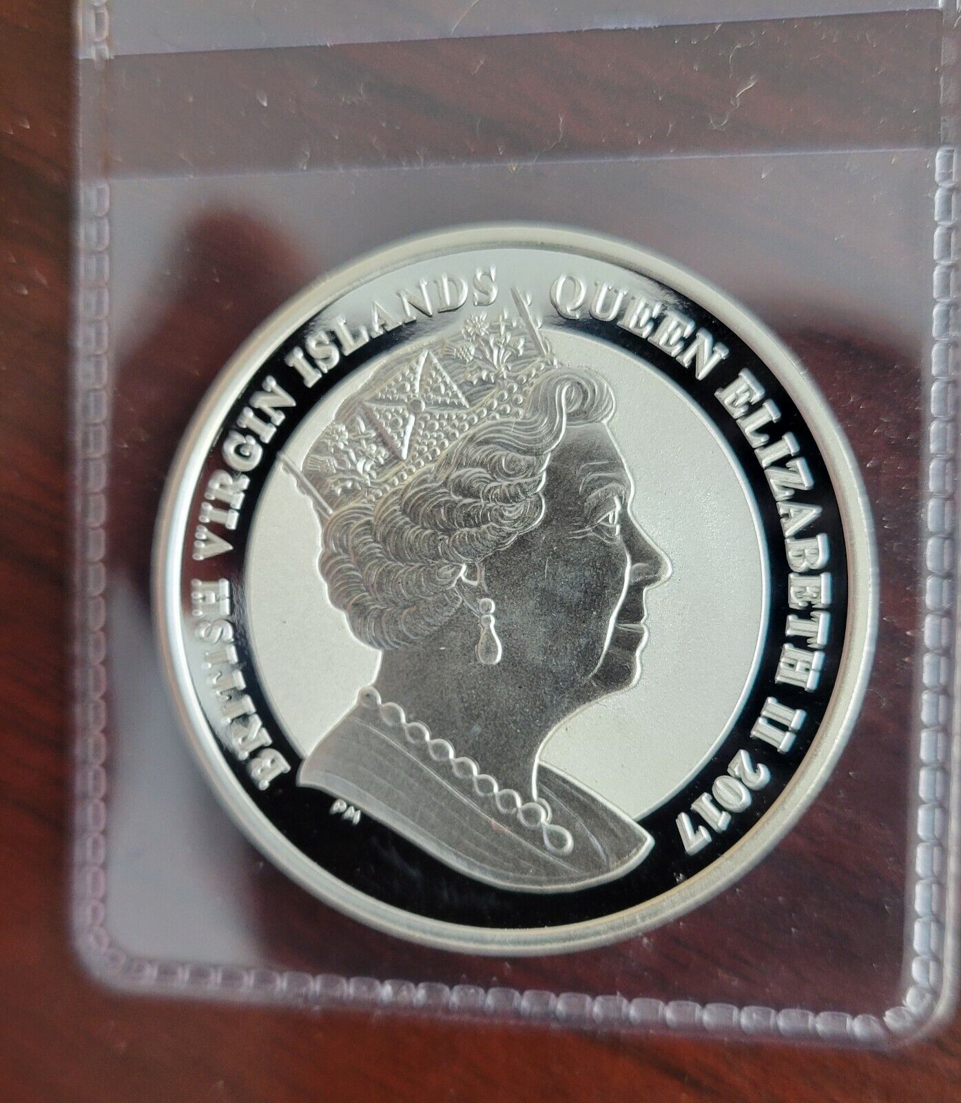 2017 British Virgin Islands 1 oz  Pegasus Reverse Proof .999 Fine Silver Dollar