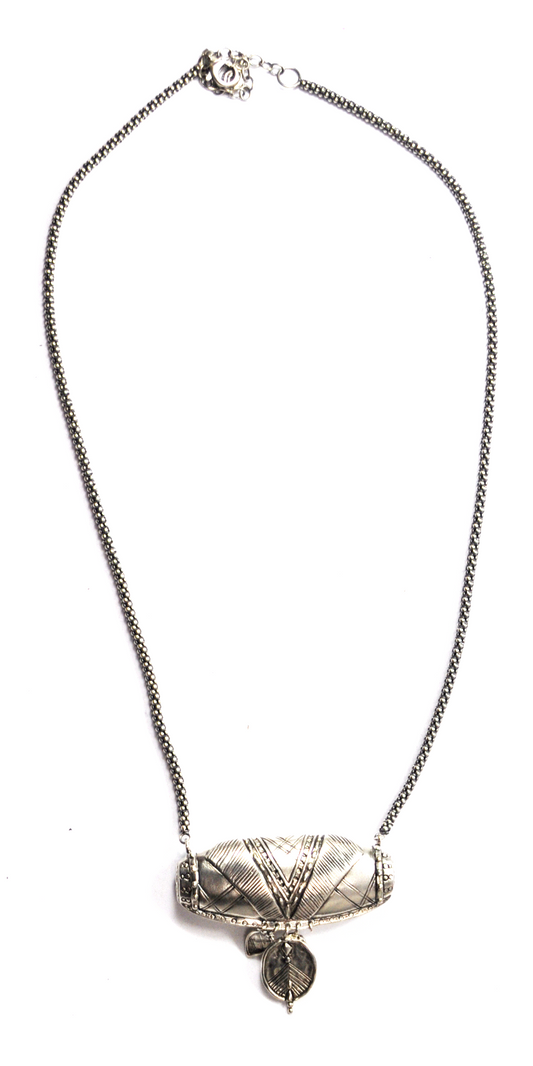 Sterling Silver Silpada Party Perfect N3181 Charm Etched Pendant Necklace 21"