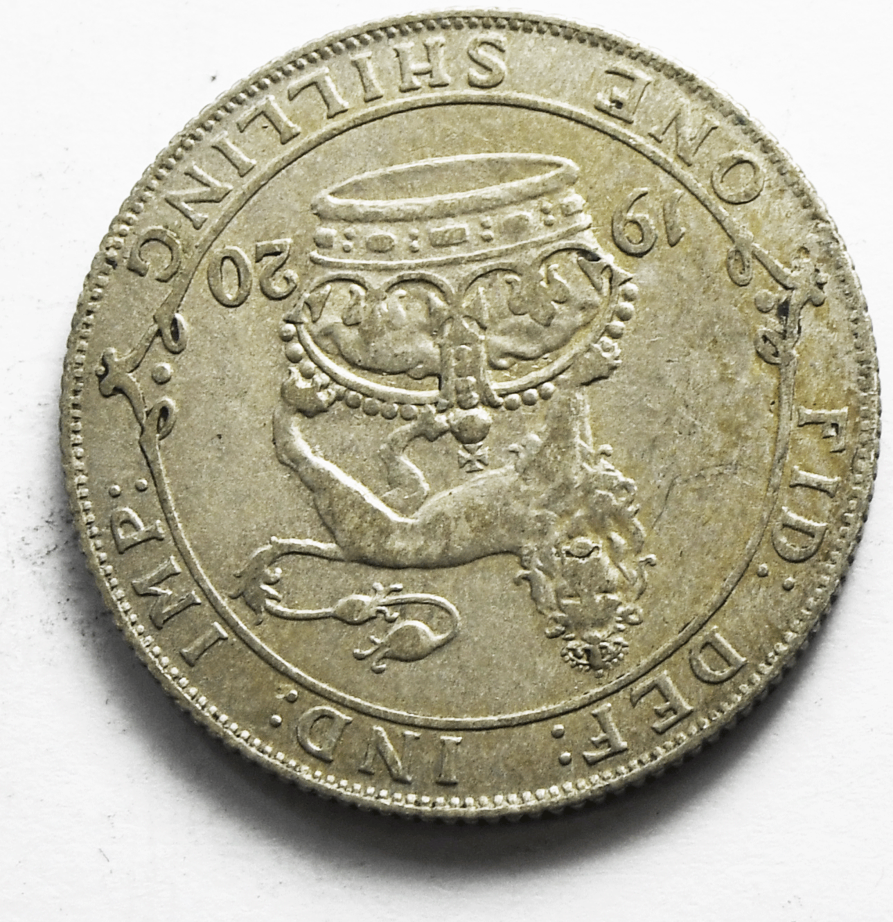 1920 Great Britain Silver One Shilling Coin KM# 816a