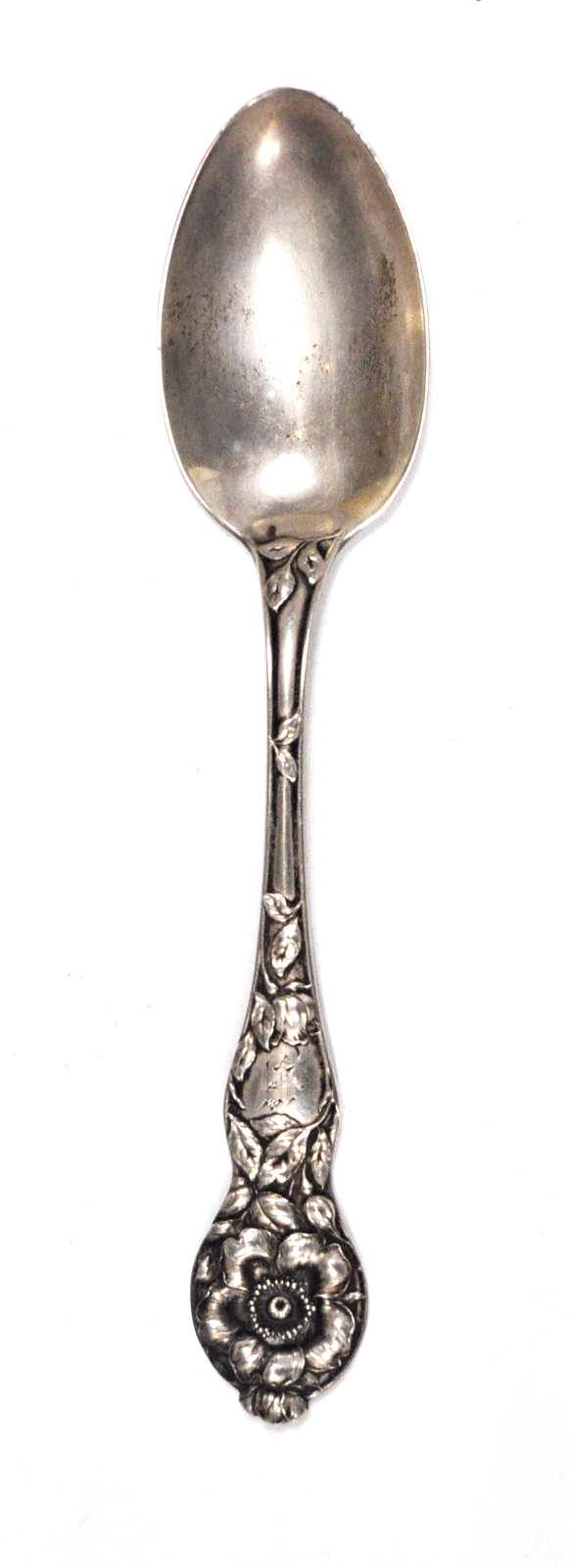 Sterling Silver Watson Wild Rose 5-7/8" Teaspoon Spoon Monogrammed