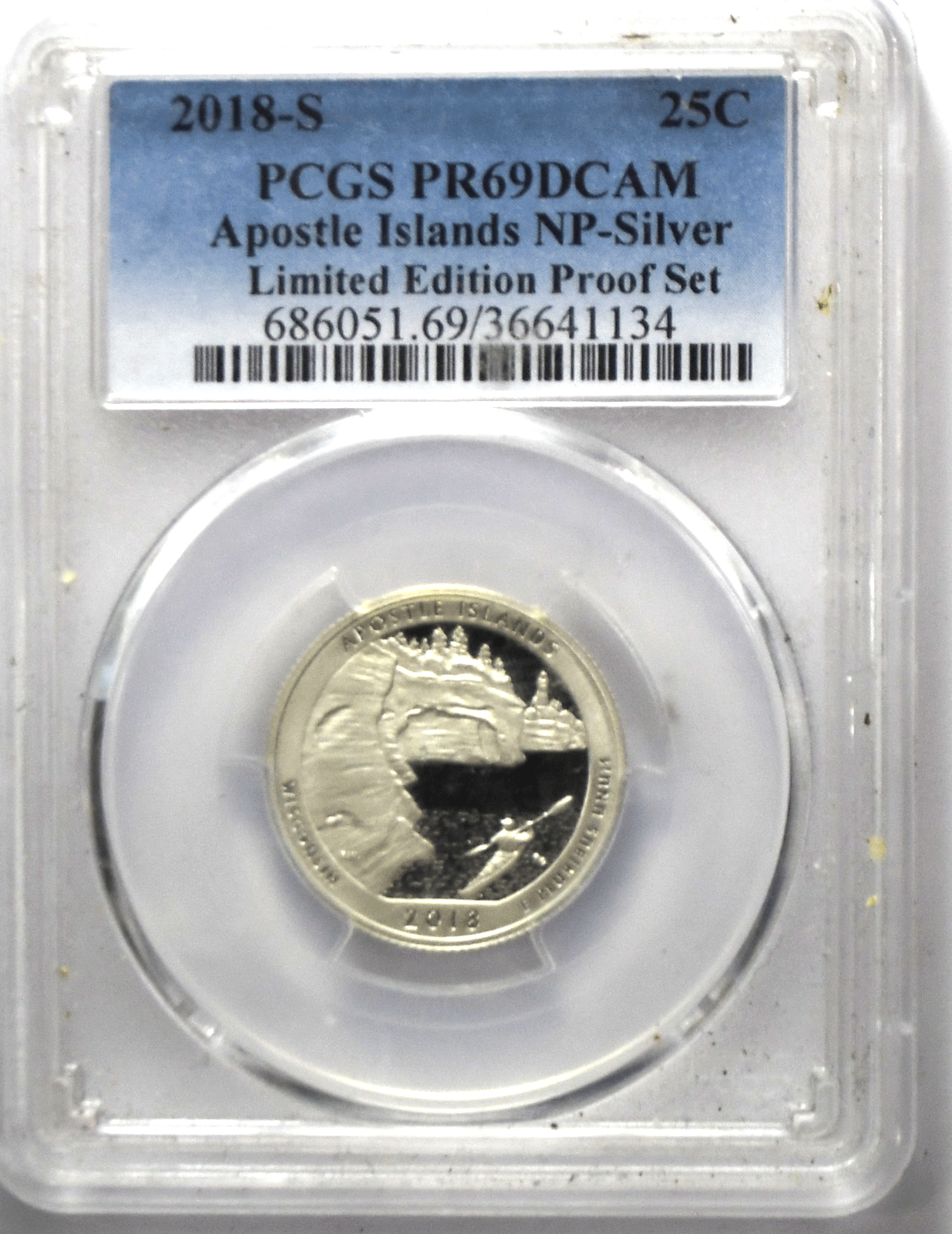 2018 S 25c Apostle Island National Park Proof Quarter PCGS PR70 DCAM LE