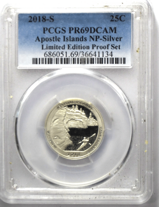 2018 S 25c Apostle Island National Park Proof Quarter PCGS PR70 DCAM LE