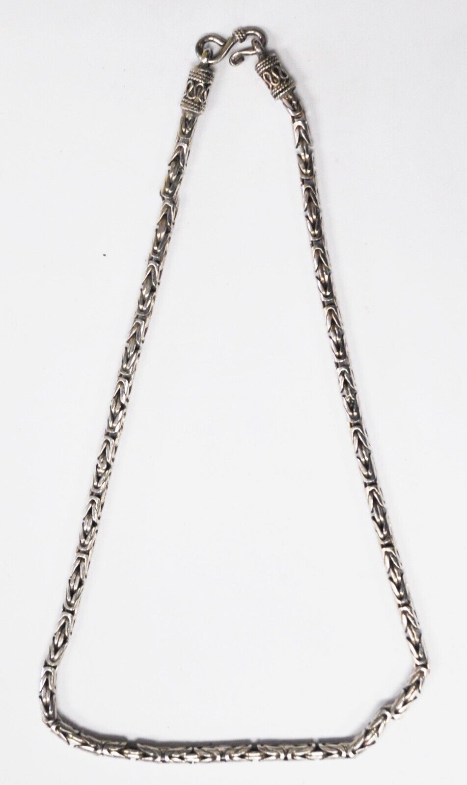Sterling Silver Bali Byzantine Necklace 4mm 21"